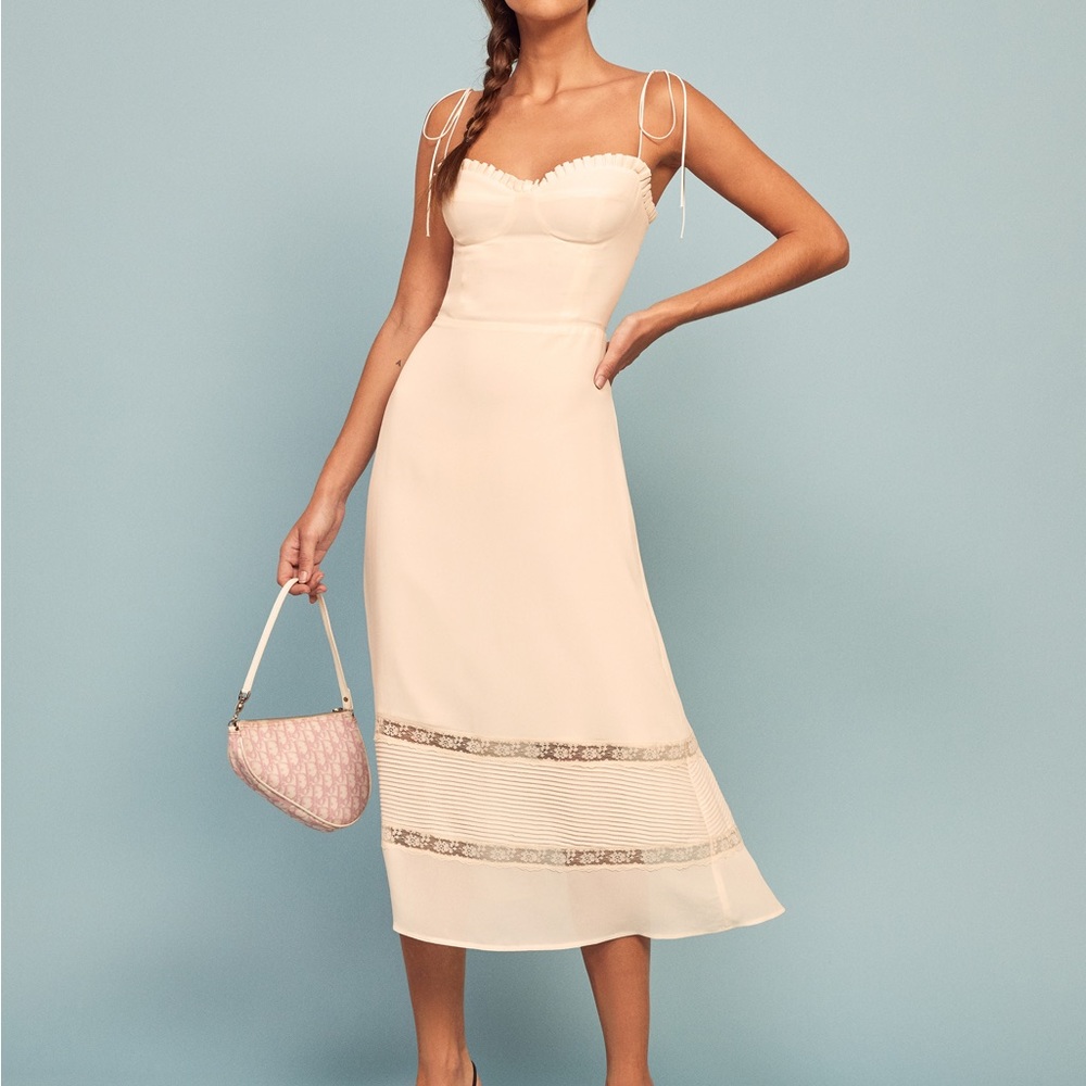Reformation Ronan Dress Ivory - 2
